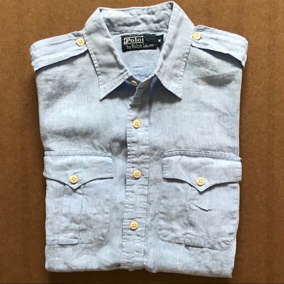 Polo Ralph Lauren Other - POLO Ralph Lauren Vintage Linen Short Sleeve!  M